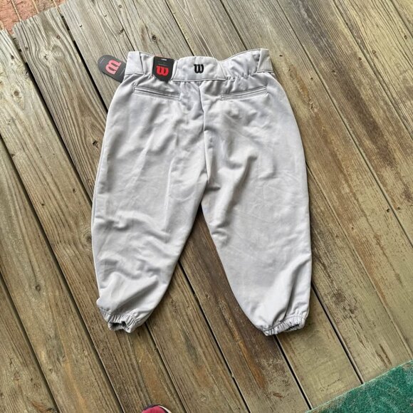 NWT Adult Wilson Knicker Gray Baseball Softball Pants Sz Large Unisex Men Women - Picture 8 of 8